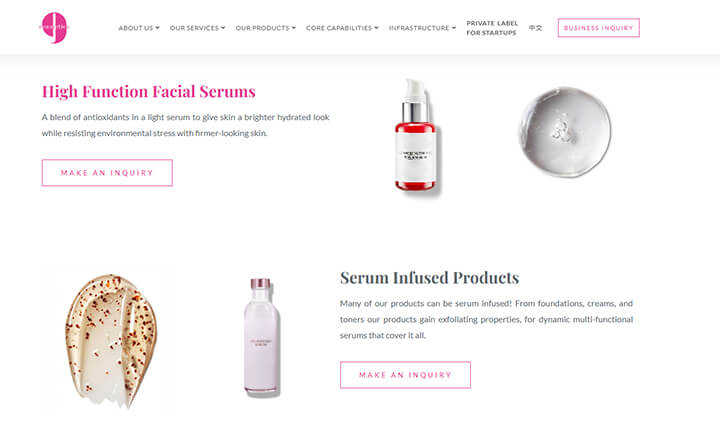 global cosmetics face serum